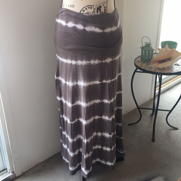 INC International Concepts Dresses & Skirts - 🆕INC Grey/taupe tie-dye embellished maxi skirt